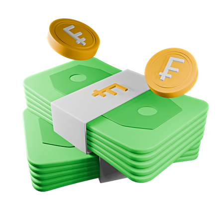 Swiss franc  3D Icon