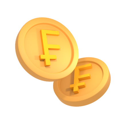Swiss franc  3D Icon