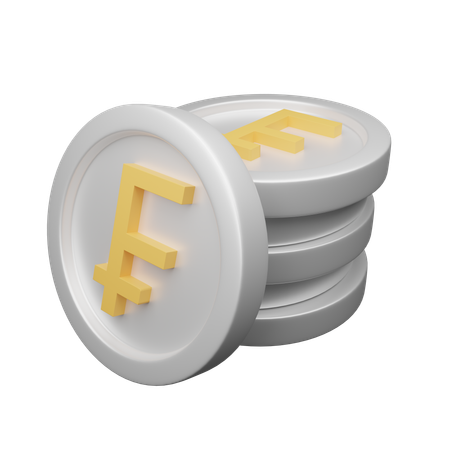 Swiss franc  3D Icon