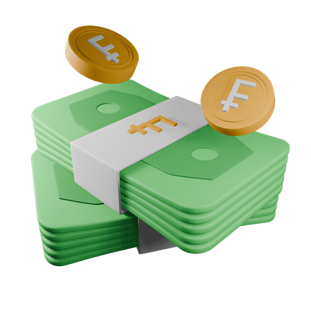 Swiss franc  3D Icon