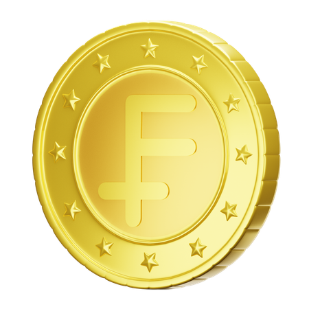 Swiss Franc  3D Icon
