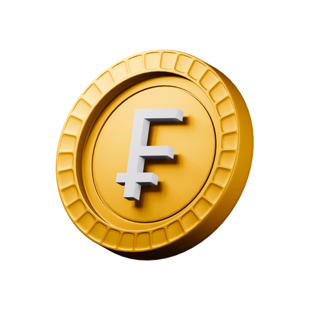 Swiss franc  3D Icon