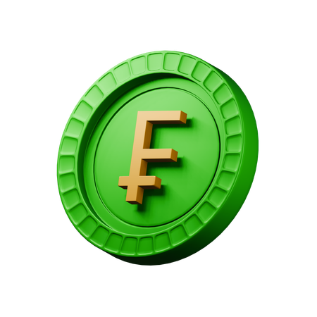 Swiss franc  3D Icon