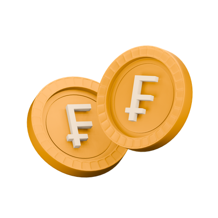 Swiss franc  3D Icon