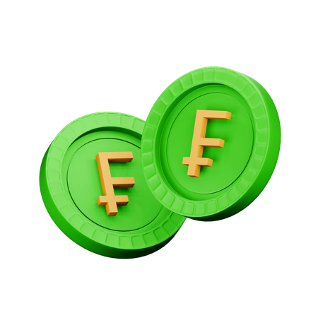 Swiss franc  3D Icon