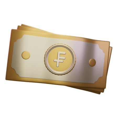 Swiss Franc 3D Icon
