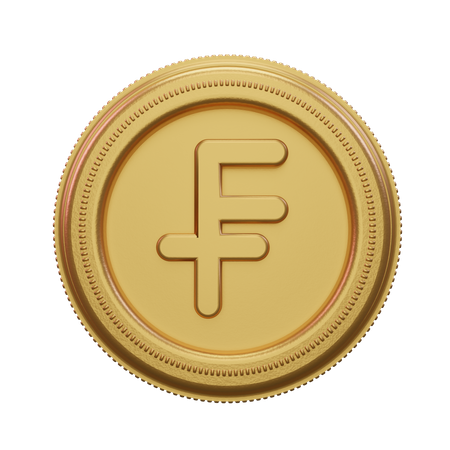 Swiss Franc 3D Icon