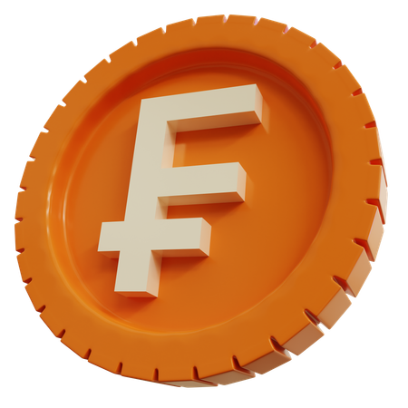 Swiss Franc Coin  3D Icon