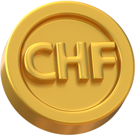 Swiss Franc Coin  3D Icon