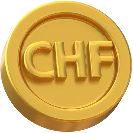 Swiss Franc Coin  3D Icon
