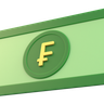 swiss franc money emoji 3d