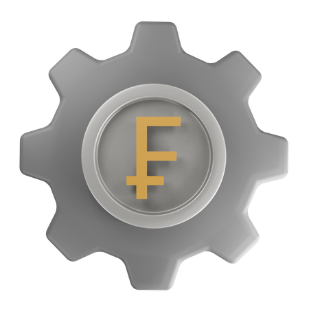 Swiss franc Money Management  3D Icon