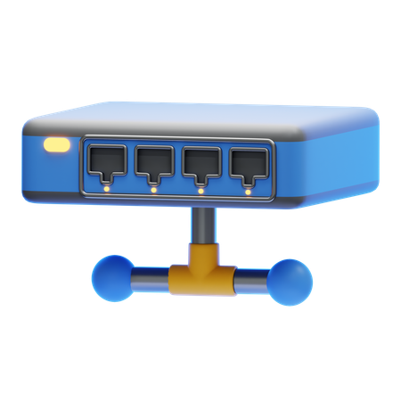 Hub de comutação  3D Icon