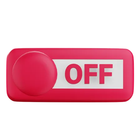 3 D Switch Off Icon Illustration With Transparent Background 3D Icon
