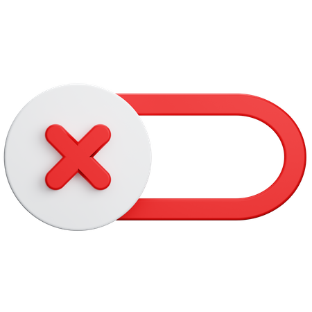 Switch Off Button  3D Illustration