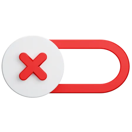 Switch Off Button  3D Illustration