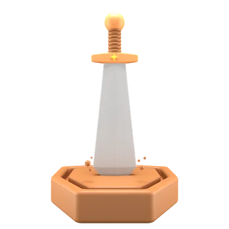Sword And Cracked Shield  3D Icon