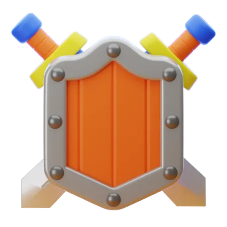 SWORD AND SHIELD  3D Icon