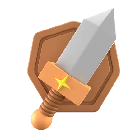 Sword And Shield  3D Icon