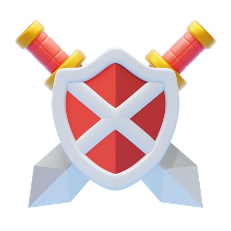 SWORD AND SHIELD  3D Icon