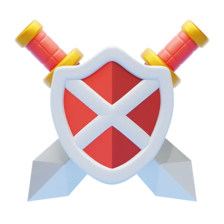 SWORD AND SHIELD 3D Icon