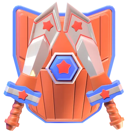 Sword And Shield  3D Icon