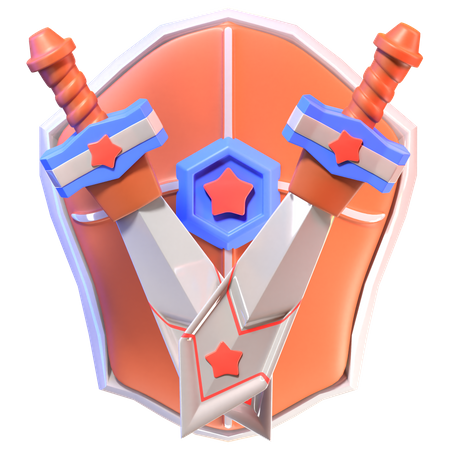 Sword And Shield  3D Icon