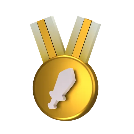 Sword Badge  3D Icon