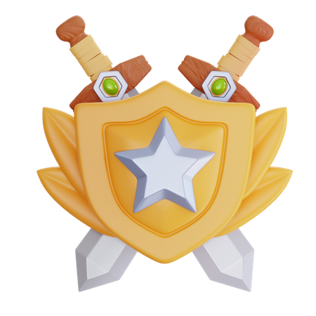 Sword Shield  3D Icon