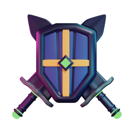 Sword Shield  3D Icon