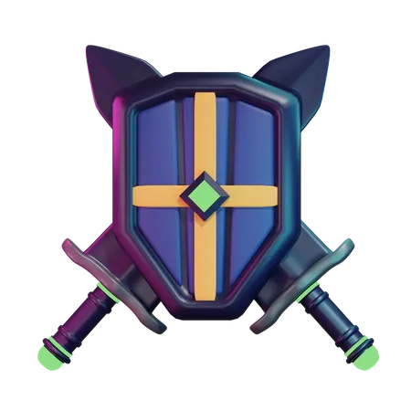 Sword Shield  3D Icon