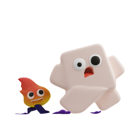 Sworn Enemies  3D Illustration