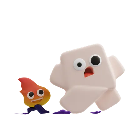 Sworn Enemies  3D Illustration