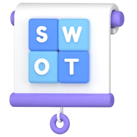 Strategic Meetings About SWOT 3D Icon