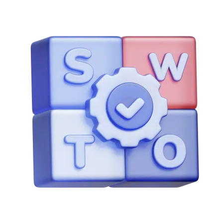 SWOT-Analyseblöcke  3D Icon