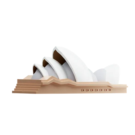 Sydney opera house  3D Illustration