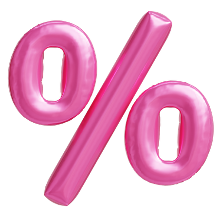 Symbol %  3D Icon