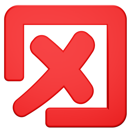 Symbole de rejet  Icône 3D