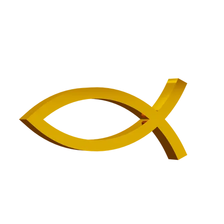 Symbole du christianisme doré  3D Icon