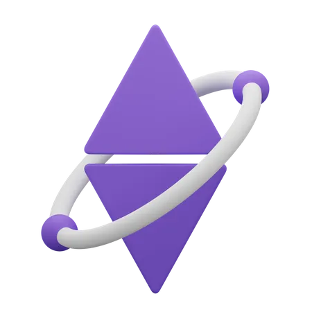 Symbole d'Ethereum  3D Icon