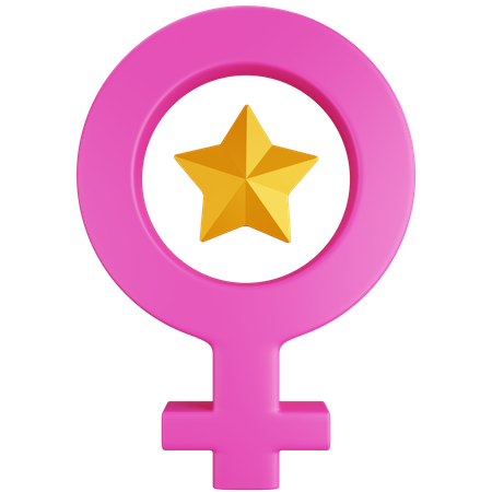 Symbole étoile féminine  3D Icon