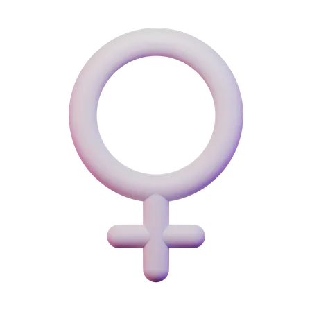 Symbole féminin  3D Illustration