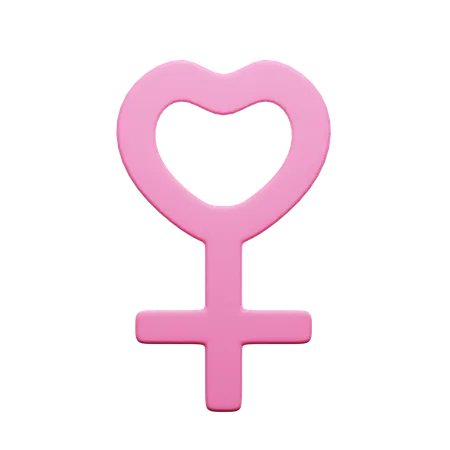 Symbole féminin  3D Icon