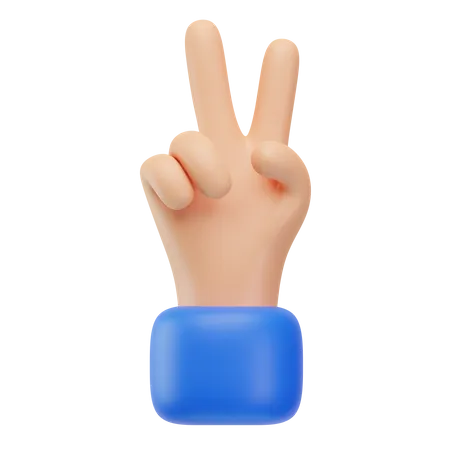 Symbole de la main de victoire  3D Icon