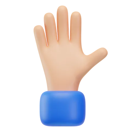 Symbole de la main levée  3D Icon