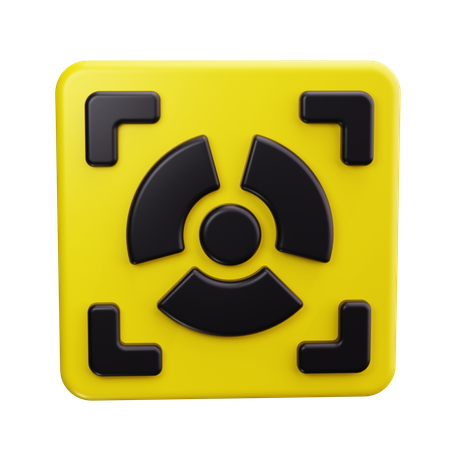 Symbole radioactif  3D Icon