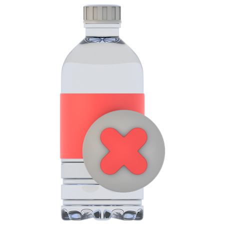 Pas de symbole de plastique  3D Icon