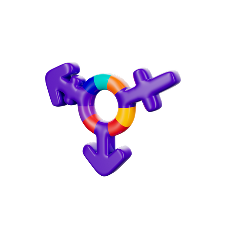 Symbole transgenre  3D Icon