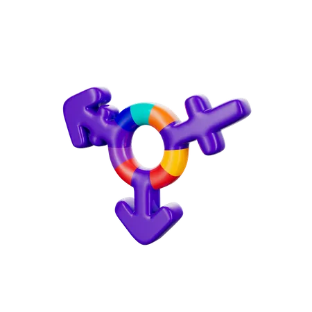 Symbole transgenre  3D Icon