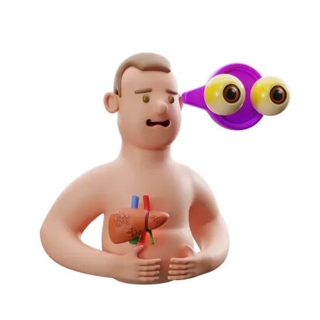 Symptome einer Hepatitis  3D Icon